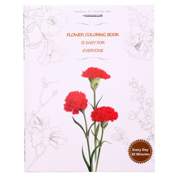 Seasons of Flowers Adult Coloring Book