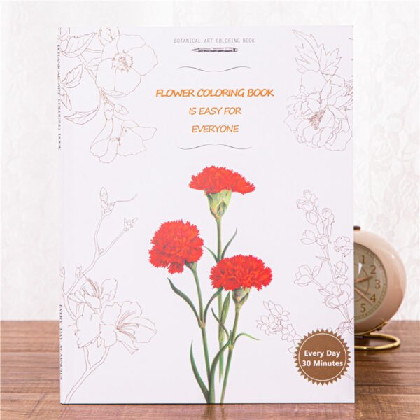 Seasons of Flowers Adult Coloring Book